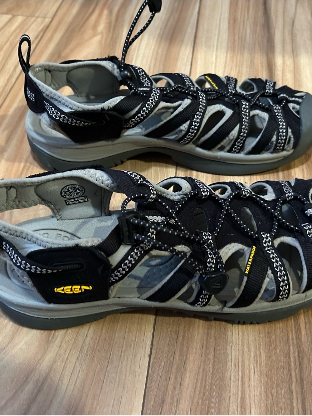 Keen Whisper Closed-Toe Waterproof Sandal in Black